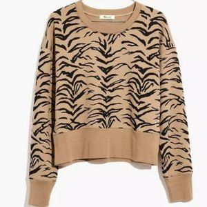 Madewell Tiger Striped Sweatshirt Sweater XS